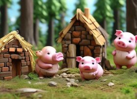 三只小猪盖房子故事版 - 三只小猪盖房子故事版内容