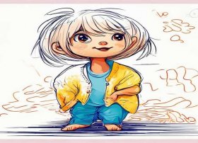 儿童人物线描画作品 - 儿童人物线描画作品简单