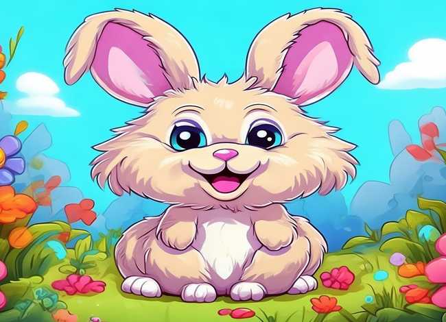 小兔子儿童画 - 小兔子儿童画教案