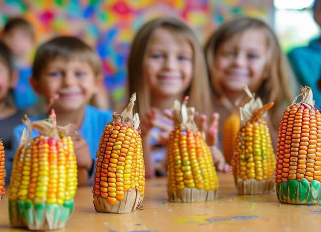 儿童玉米手工作品，儿童玉米手工作品图片