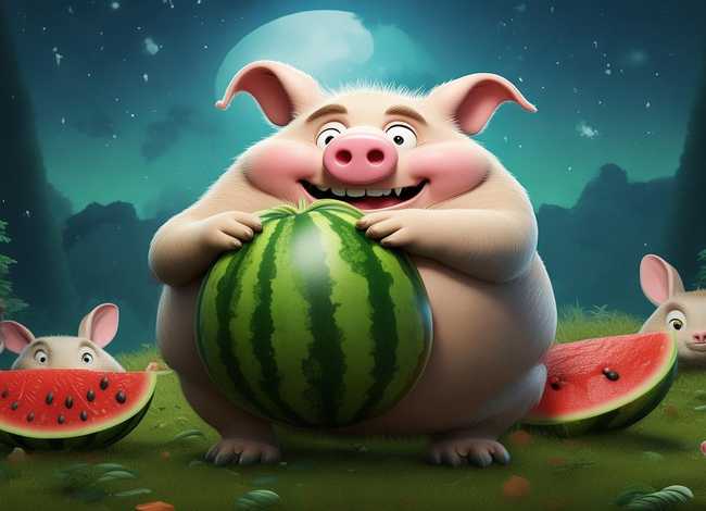兔小贝故事睡前故事猪八戒吃西瓜（兔小贝寓言故事猪八戒吃西瓜）