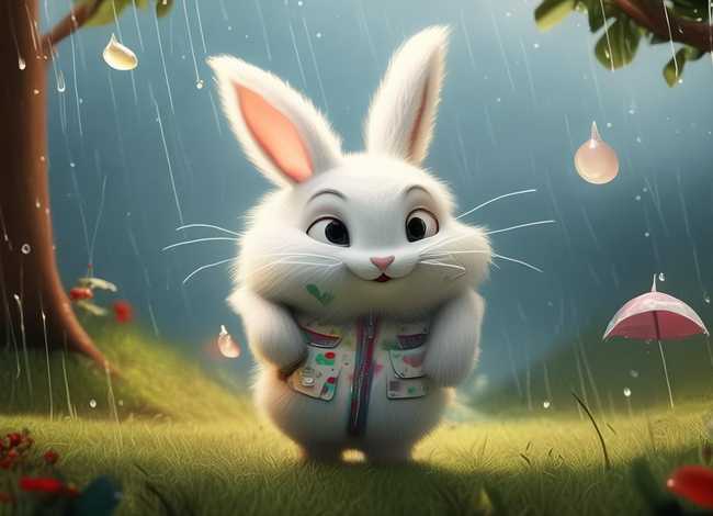 小白兔要下雨了儿童故事绘本分享 - 小白兔下雨了的完整故事