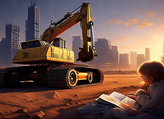 挖土机故事图片，挖土机故事睡前故事