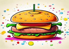 儿童简易画汉堡；儿童简易画汉堡图片