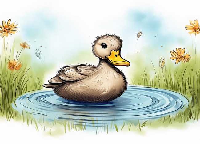 丑小鸭故事儿童画 - 丑小鸭故事简笔画图片 丑小鸭故事儿童画 - 丑小鸭故事简笔画图片
