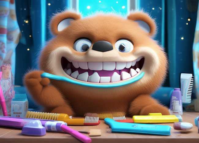 小熊不刷牙完整故事图片；小熊不刷牙完整故事图片大全