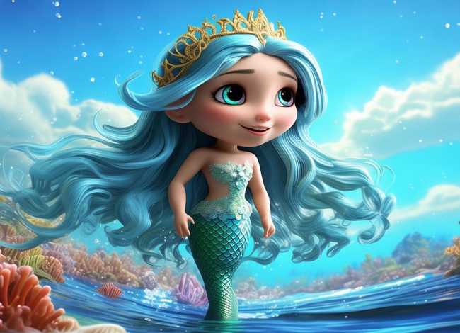 儿童美人鱼公主；儿童美人鱼公主怎么画
