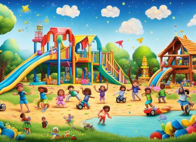 儿童画万能场景图；儿童画万能场景图简单