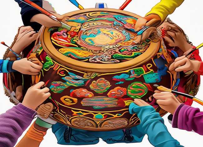 儿童铜鼓画图片大全 - 儿童铜鼓画图片大全简单