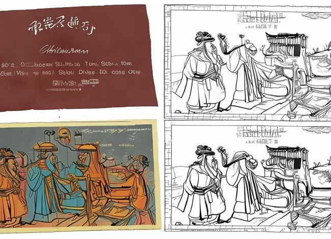 成语故事图片配图可涂打印版、成语故事图片 配图简笔画 成语故事图片配图可涂打印版、成语故事图片 配图简笔画