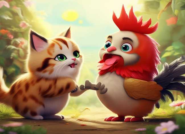 儿童故事小花猫与大公鸡 小公鸡和小花猫的故事怎么写