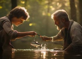 授人以鱼不如授人以渔儿童故事 - 授人以鱼不如授人以渔寓言故事