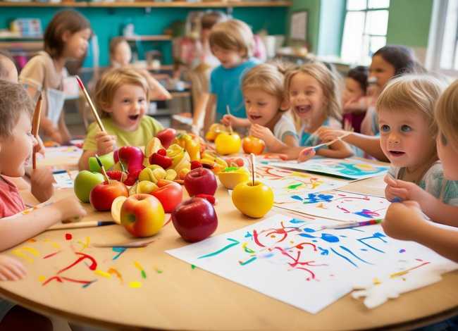 儿童水果画教程，儿童水果画教程图片