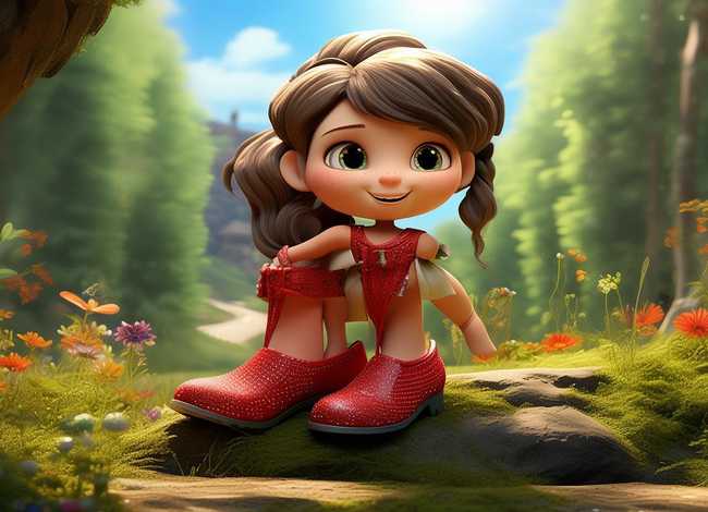 儿童英文故事红鞋子；英语故事红鞋子