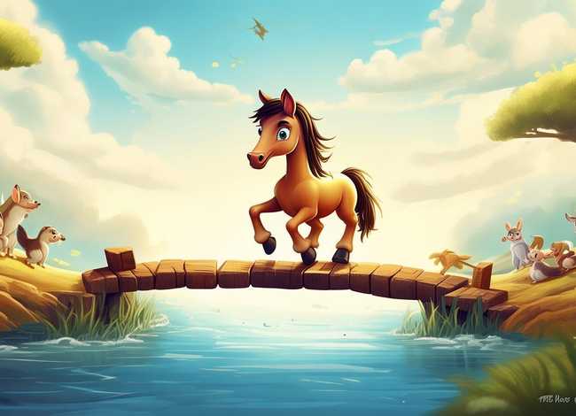 儿童故事小马过河的故事图片（幼儿故事小马过河图片）