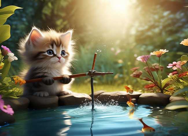 小猫钓鱼儿童故事免费阅读全文，小猫钓鱼的故事全文阅读