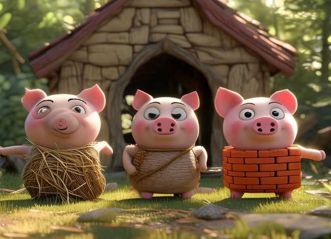 三只小猪儿童故事完整版；三只小猪故事完整版文字