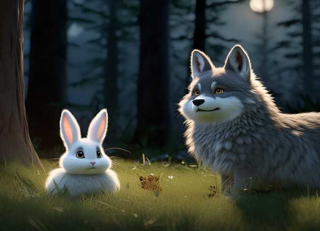 儿童睡前故事小白兔和大灰狼 小白兔和大灰狼故事睡前故事文字