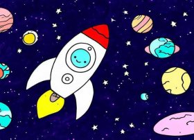 儿童太空简笔画；儿童太空简笔画怎么画