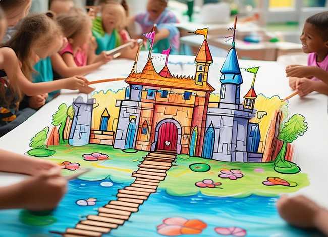 儿童城堡涂色画,儿童城堡涂色画教案 儿童城堡涂色画,儿童城堡涂色画教案