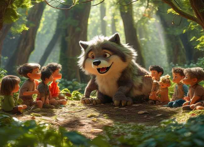 儿童简短故事狼的故事、关于狼的幼儿故事