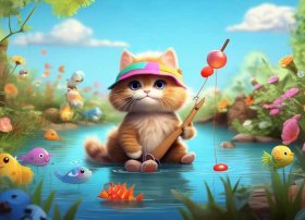 小猫钓鱼的故事ppt；小猫钓鱼的故事PPT