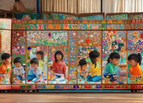 屏风幼儿视频（幼儿手工屏风）