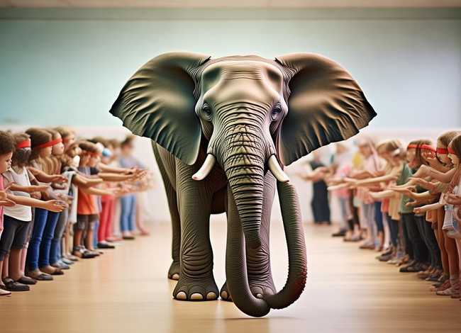 儿童故事盲人摸象课本剧，盲人摸象故事表演剧本