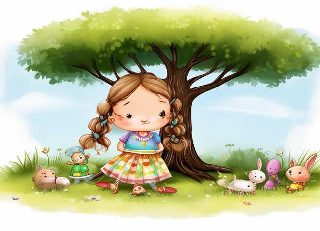 儿童故事画图片4幅简单，儿童故事绘画图片4幅