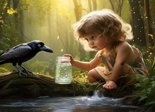 儿童睡前故事乌鸦嘴；睡前故事幼儿故事大全乌鸦喝水