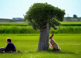 守株待兔故事简单版 守株待兔简单的故事