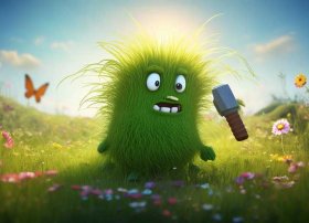 儿童故事小草大力士 - 小草大力士故事图片