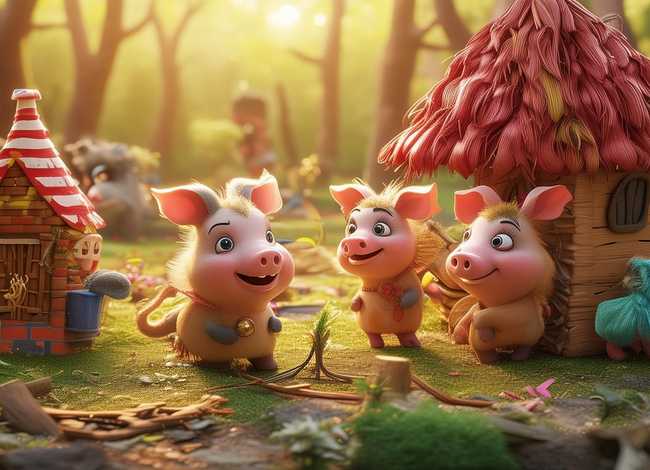 三只小猪儿童版故事（少儿故事三只小猪）