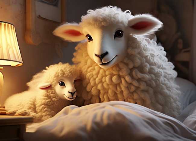 儿童睡前故事100字左右羊妈妈（小羊睡前故事文字）