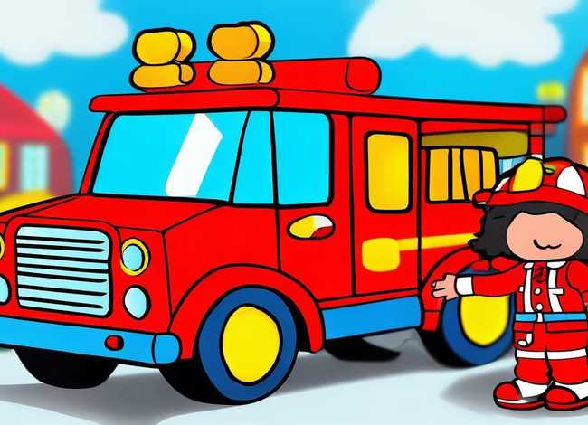 儿童消防车简笔画、儿童消防车简笔画怎么教,有哪些简单易学的步骤？