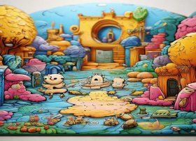 寓言故事简笔画彩色；寓言故事简笔画带色彩,简单又好看