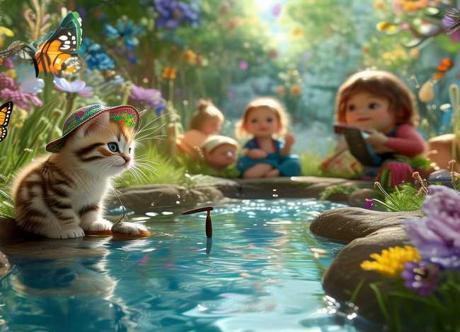 小猫钓鱼幼儿讲故事，小猫钓鱼幼儿讲故事视频