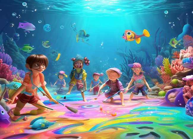 海底儿童创意画，海底儿童创意画怎么画