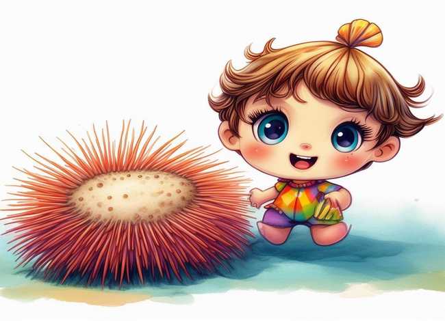 儿童海胆故事 - 海胆儿童画