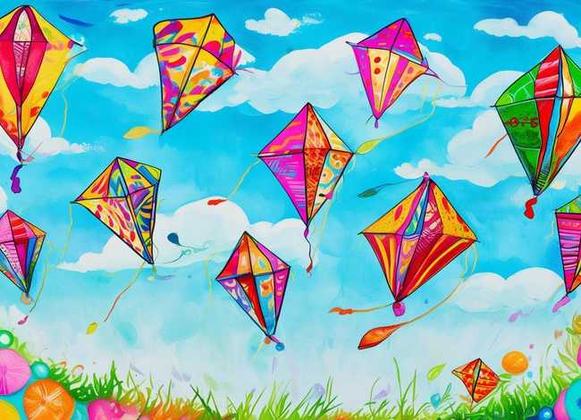 风筝儿童画创意美术;风筝儿童画创意美术作品 风筝儿童画创意美术;风筝儿童画创意美术作品