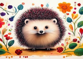 儿童绘画故事4幅图小刺猬 - 儿童绘画刺猬图片大全