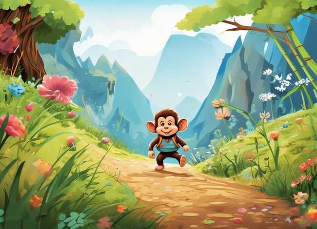 儿童故事小猴子下山；小猴子下山的幼儿故事视频