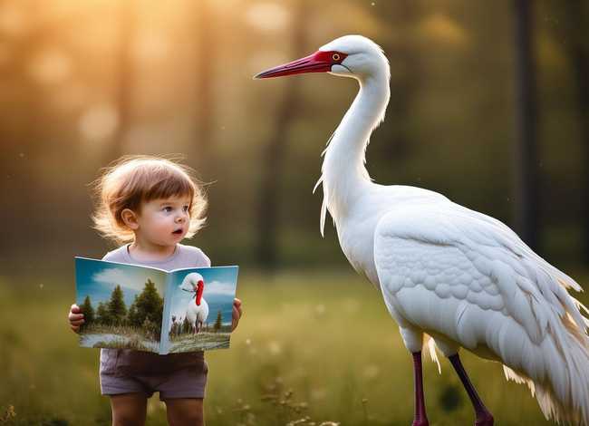 白鹤故事儿童、白鹤的白衣绘本故事