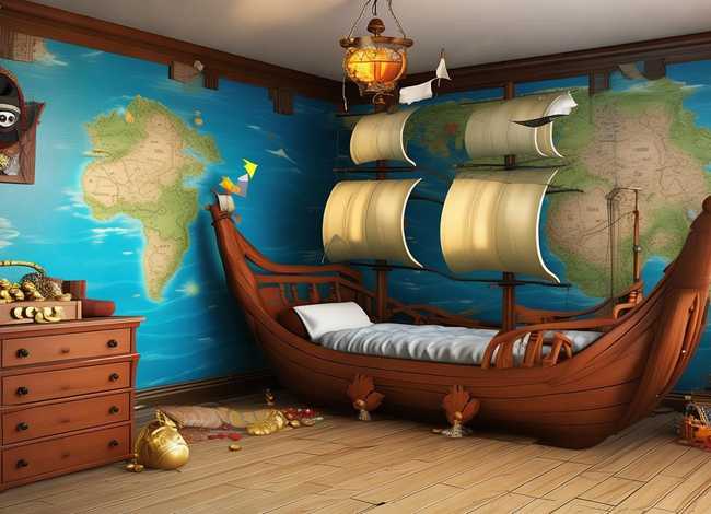 儿童海盗房间；儿童海盗房间设计