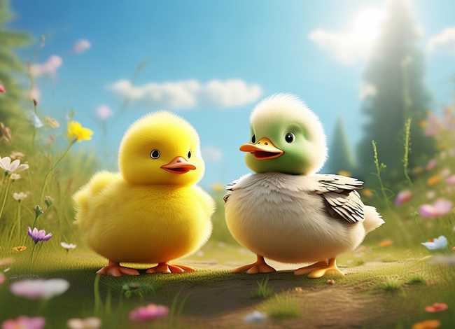 儿童故事小鸡和小鸭的故事，小鸡和小鸭子的故事视频
