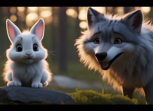 儿童睡前故事大灰狼与小白兔 - 幼儿睡前故事大灰狼和小白兔