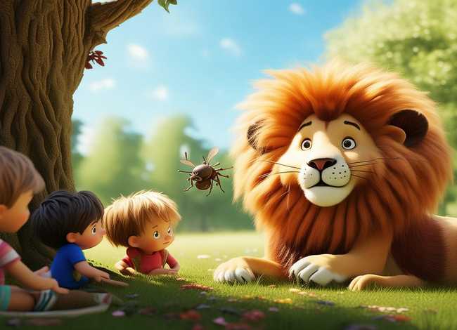 狮子是怎么来的儿童故事 - 狮子和蚊子的故事儿童