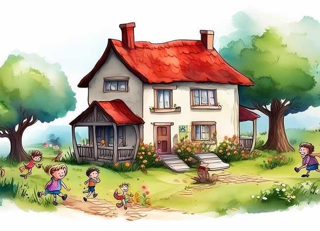 家乡的房子儿童故事（家乡的房子儿童画）