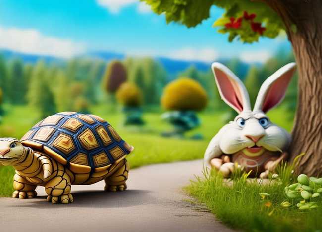 小学作文故事，小学作文故事新编龟兔赛跑