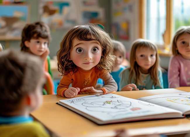 小学生讲故事的简笔画、小学生讲故事的简笔画怎么画